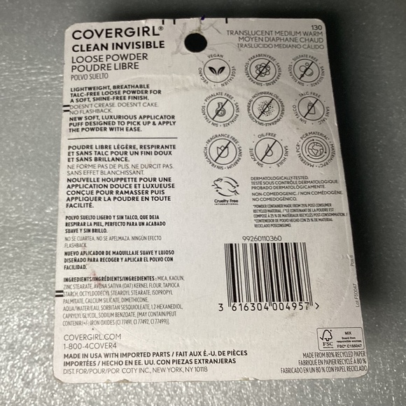Covergirl Clean Invisible Loose Powder 130 Translucent Medium Warm - Picture 6 of 7